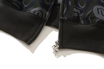 BAPE Black & Gold Camo Shark Hoodie