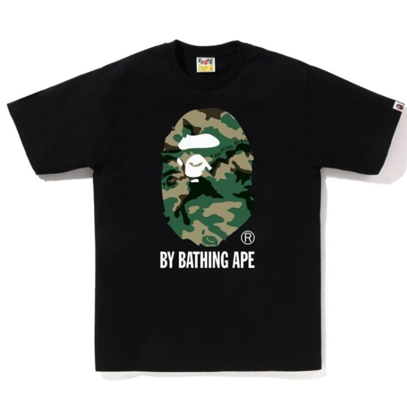 BAPE Woodland Camo Ape Head Men's T-Shirt - White