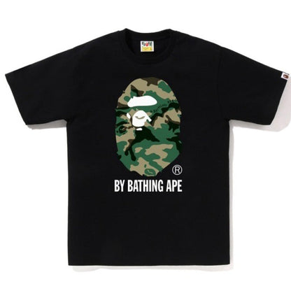 BAPE Woodland Camo Ape Head Men's T-Shirt - White