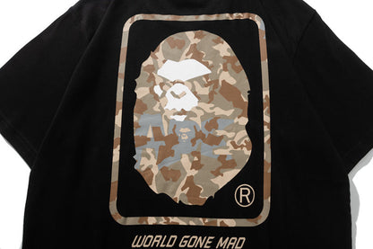 BAPE World Gone Mad Camo Back Print Men's T-Shirt - White