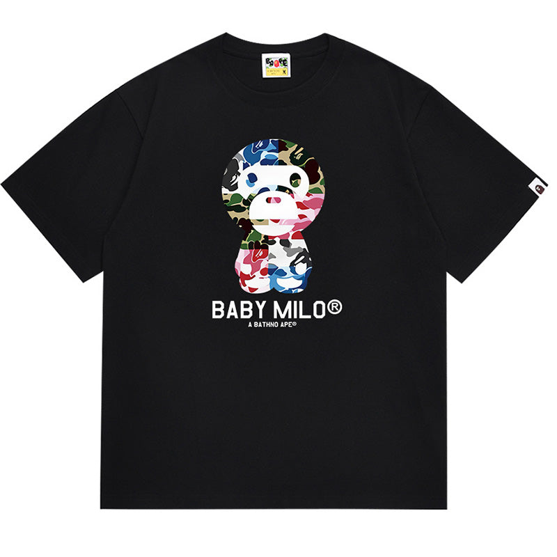 BAPE ABC Camo Baby Milo Men's T-Shirt - White