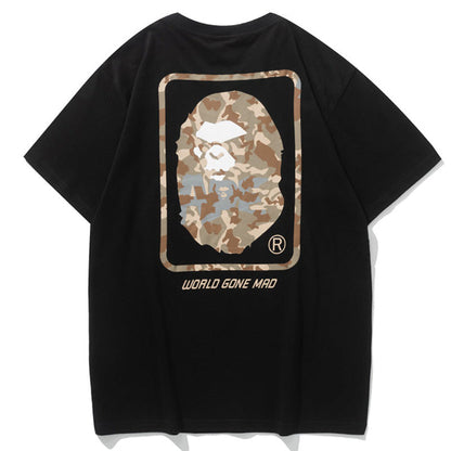 BAPE World Gone Mad Camo Back Print Men's T-Shirt - White