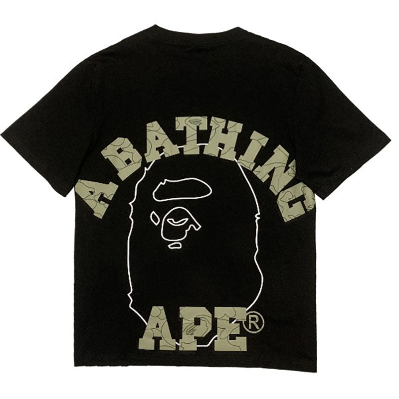 BAPE Outline College Ape Head Men's T-Shirt - White