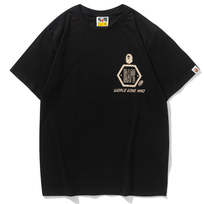 BAPE World Gone Mad Camo Back Print Men's T-Shirt - White