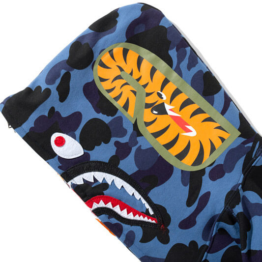 BAPE ABC Camo Logo Hoodie - Blue & Green