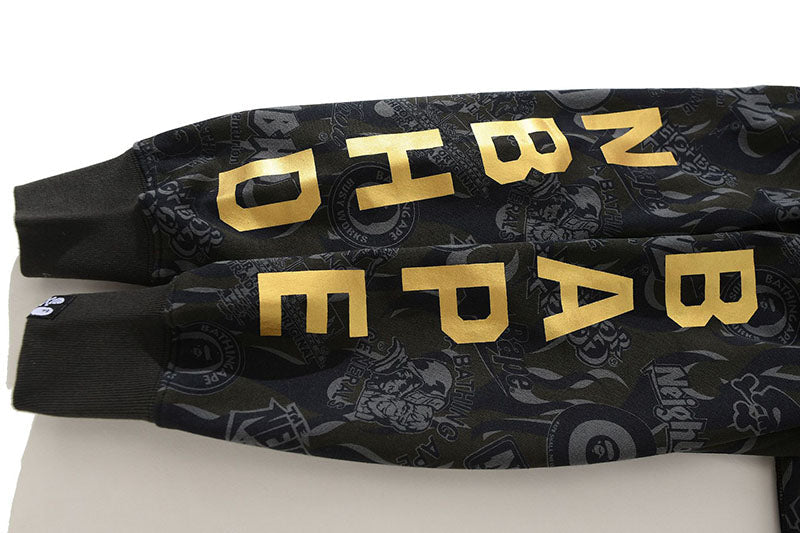 BAPE Black & Gold Camo Shark Hoodie