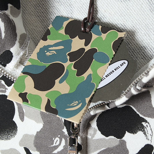 BAPE ABC Camo Shark Hoodie - Green & Grey