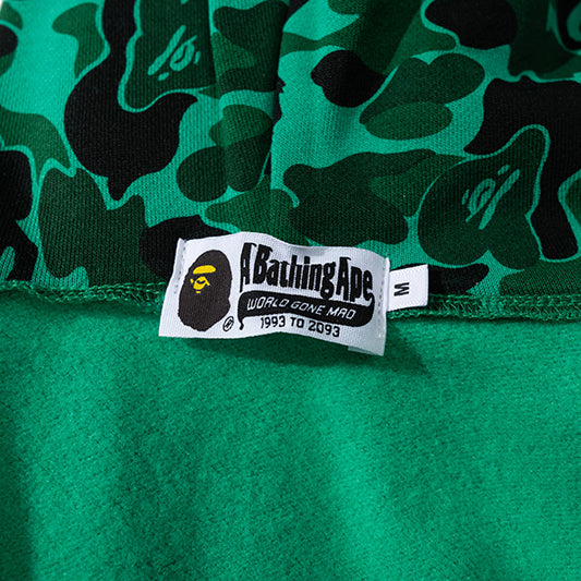 BAPE Green Camo Shark Zip Hoodie