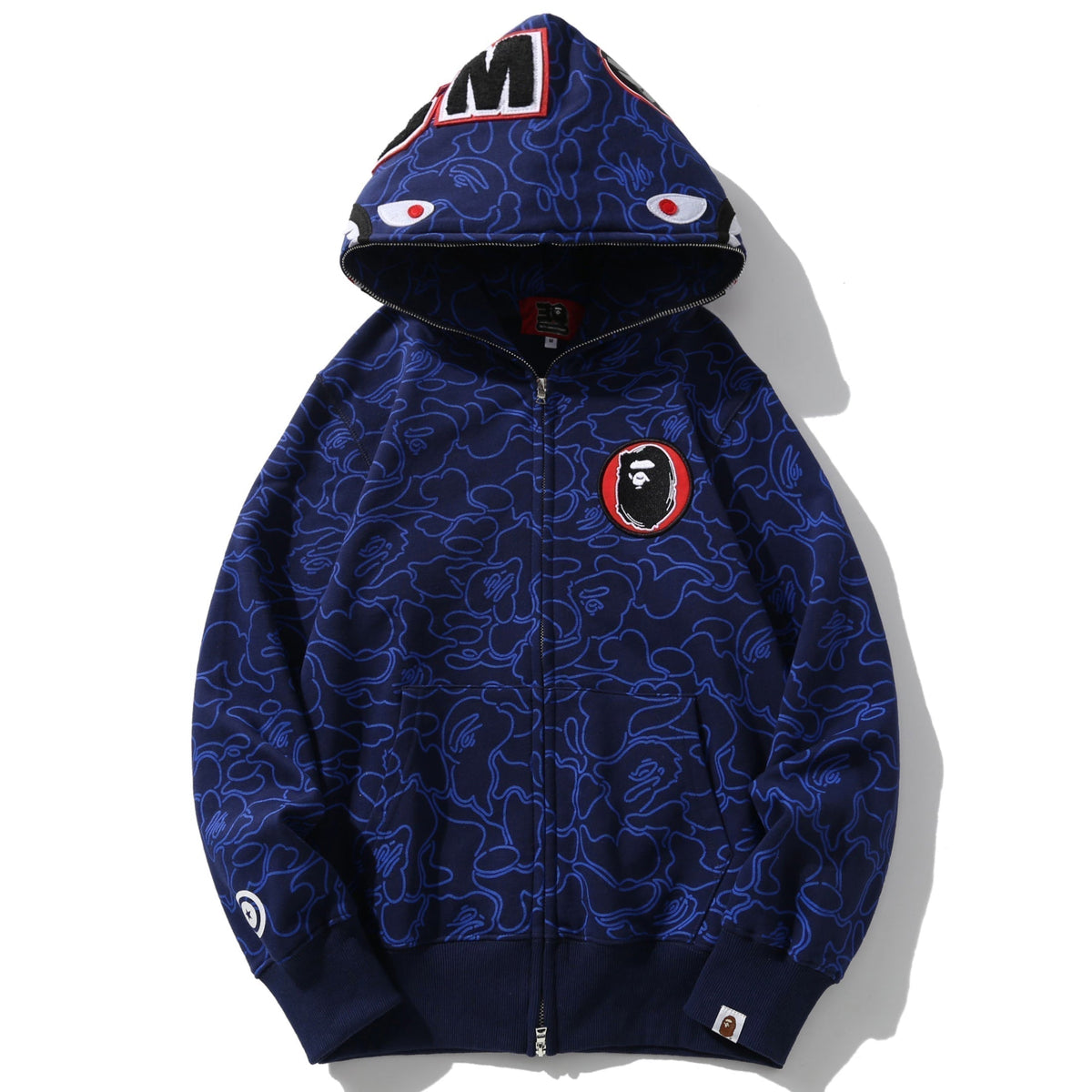 BAPE Shark Full-Zip Hoodie - Blue, Green & Red