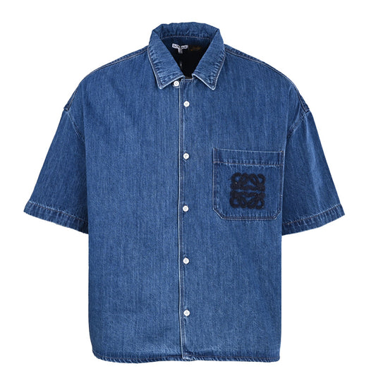 Lowe Short-Sleeve Denim Shirt