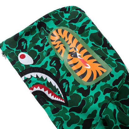 BAPE Green Camo Shark Zip Hoodie