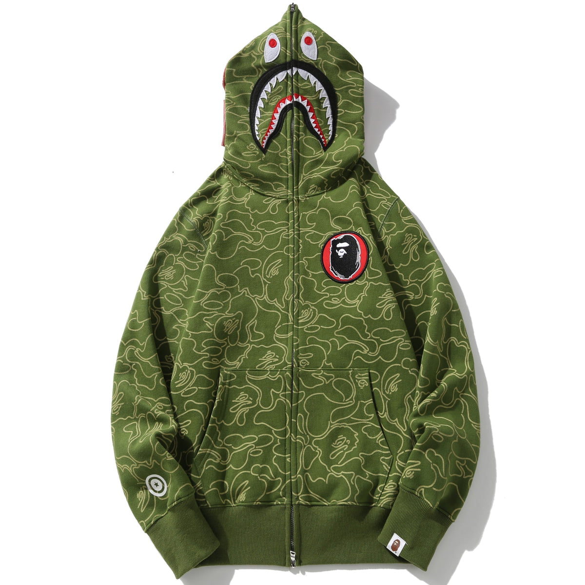 BAPE Shark Full-Zip Hoodie - Blue, Green & Red
