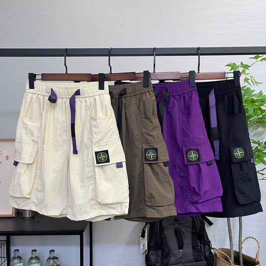 Stone Island Utility-style oversized-pocket shorts