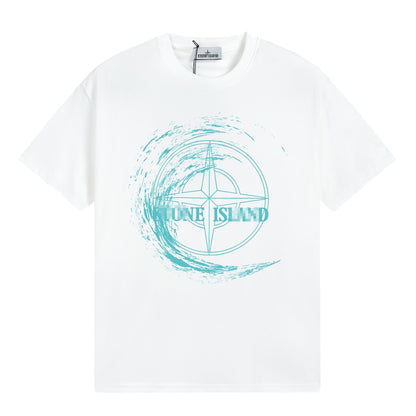 ST0NE lSLAND Pure Cotton T-Shirt #22