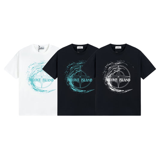 ST0NE lSLAND Pure Cotton T-Shirt #22